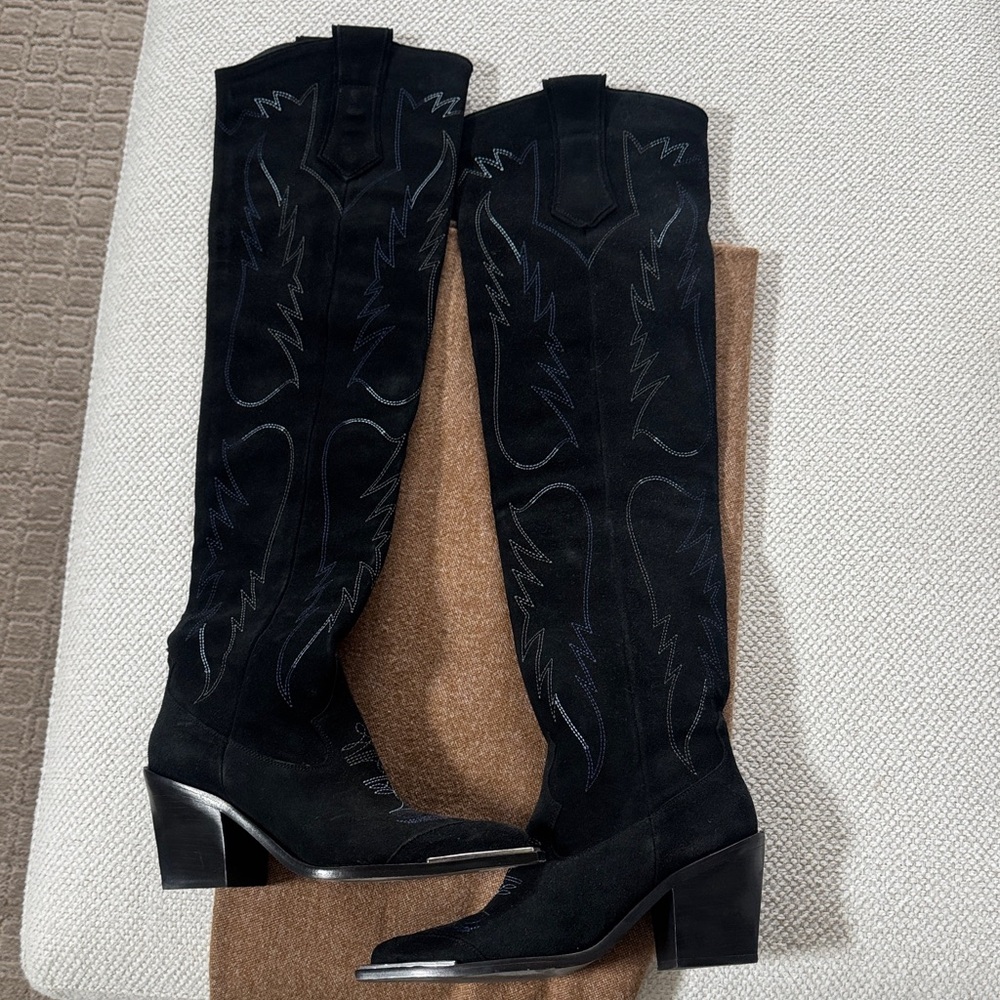 Zadig & Voltaire Black Over the Knee Boots